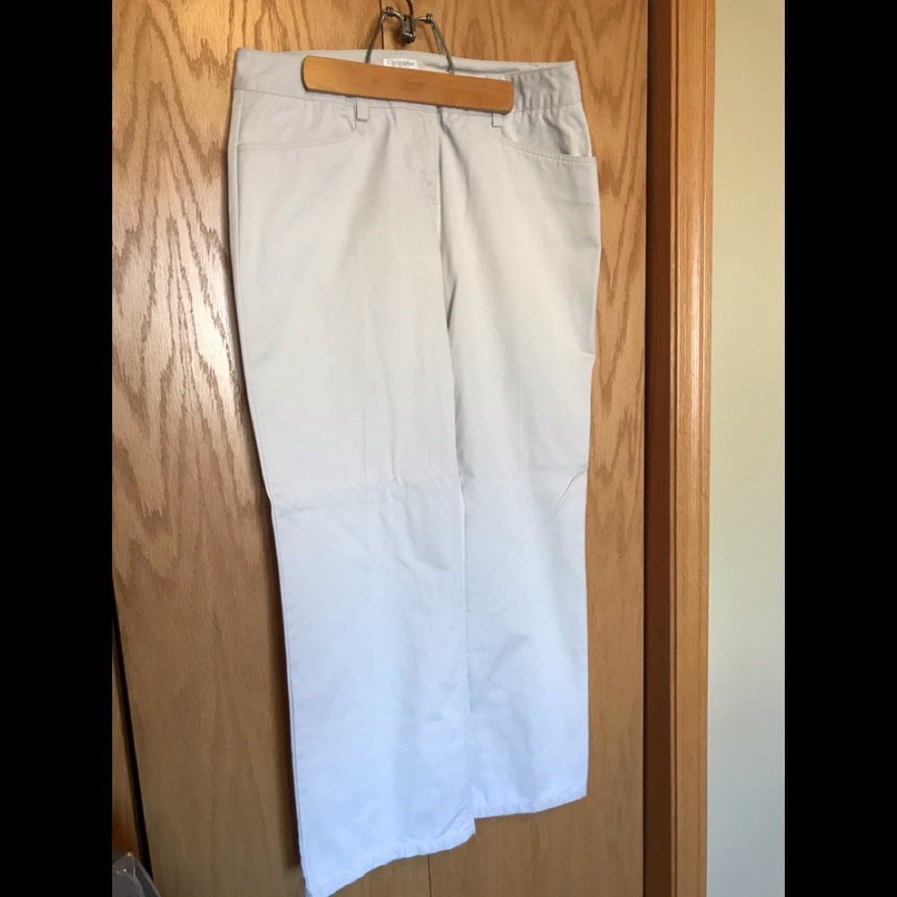 Christopher Banks Wide Leg Cream/Khaki Pants